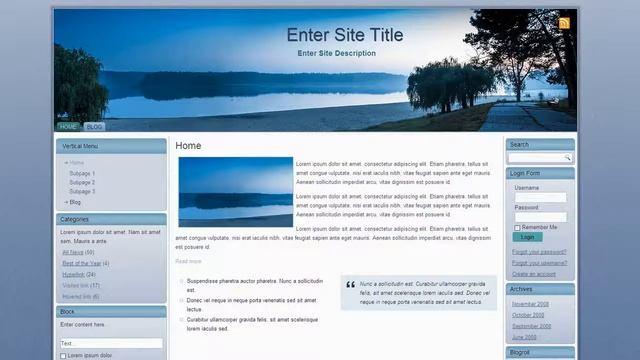 Wordpress (вордпресс) тема (шаблон) "Житомир речка Тетерев" смотреть онлайн