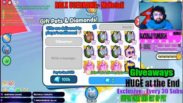 ?LIVE HARDCORE | DOODLE PET With ?GEMS? MAILBOX GIVEAWAY | Pet Simulator X Live Giveaway #petsimx смотреть онлайн