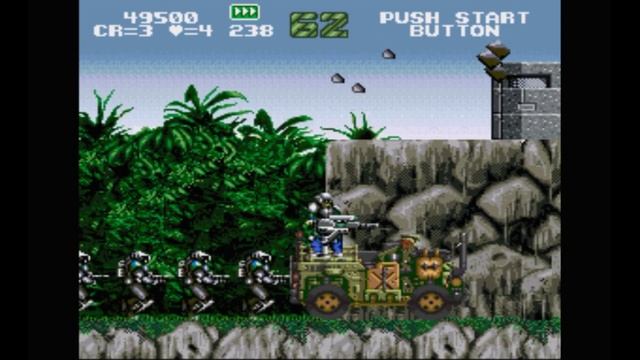 Super Nintendo (Snes) 16-bit Gunforce Battle Fire Engulfed Terror Island Mission 1