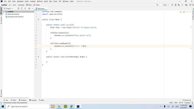 File stream Java in IntelliJ IDEA смотреть онлайн