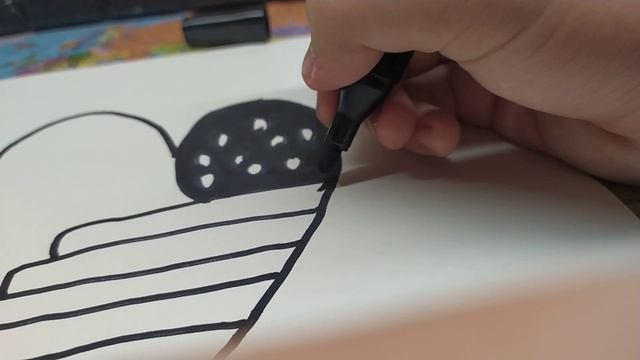 как нарисовать Сердце луна под ступеньки, ПРОСТЫЕ РИСУНОК. смотреть онлайн