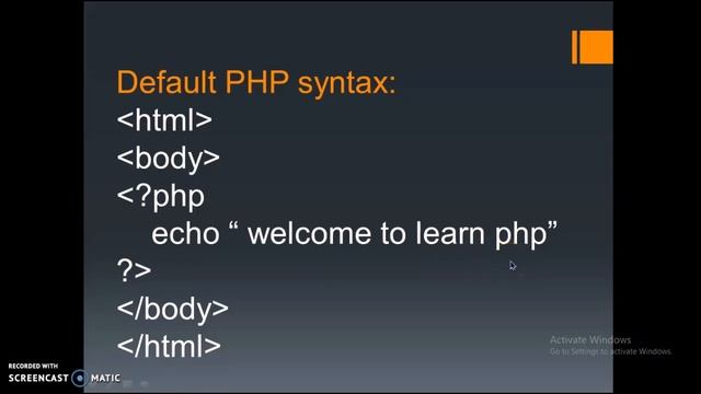 BASIC PHP TAGS смотреть онлайн