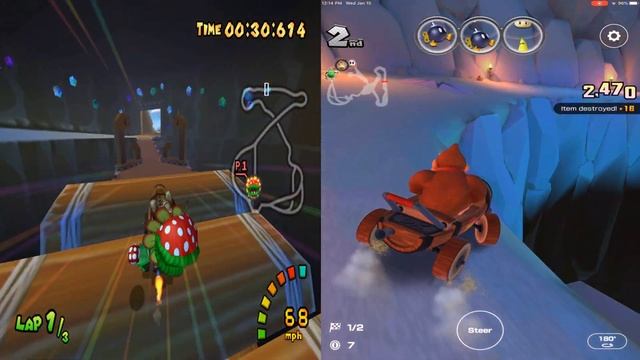 Mario Kart Tour Retro Track Comparison 1 смотреть онлайн