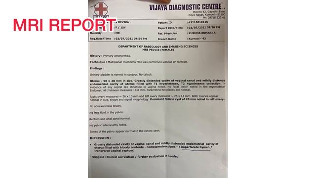 Surgical Video Of HAEMATOCOLPOS DRAINGE For IMPERFORATE HYMEN....PRIMARY AMENORRHEA....A RARE CASE
