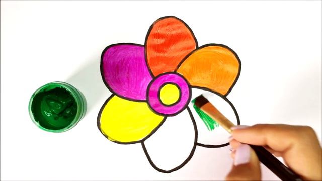 Сурет салу гүл | How to draw a flower | Как нарисовать цветок Легкий рисунок для детей смотреть онлайн