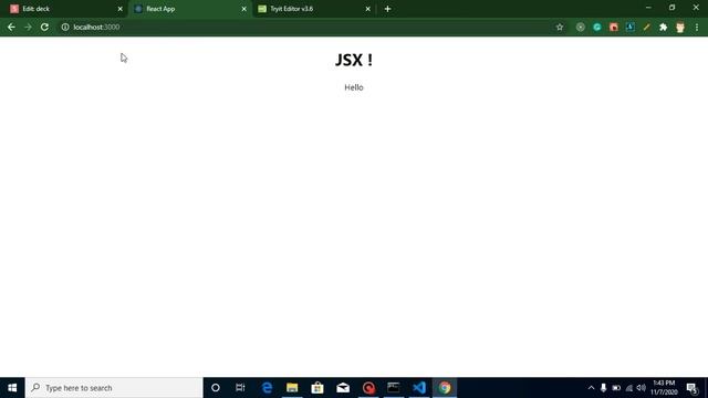 React tutorial in Hindi #9 JSX with Reactjs смотреть онлайн