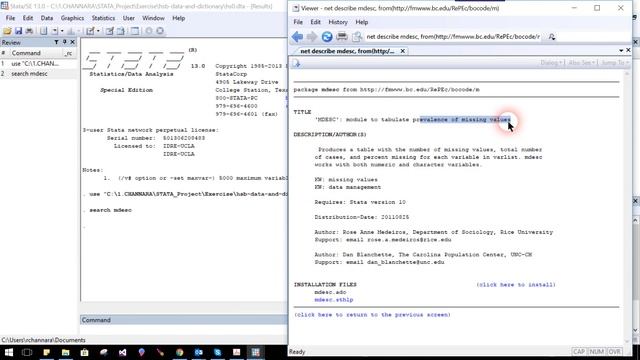 Stata command to list missing value смотреть онлайн