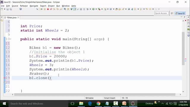 Practical Example Of Inheritance In Java Part-1 | Java Learning Online смотреть онлайн