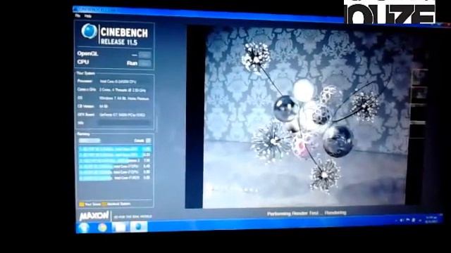 Intel Core I7 2670QM Vs Intel Core ι5 2450M & Gpu Test Gt540m (cinebench)