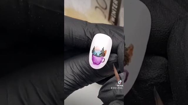 МК Акварель пейзаж Рисуем на ногтях акварель на ногтях смотреть онлайн