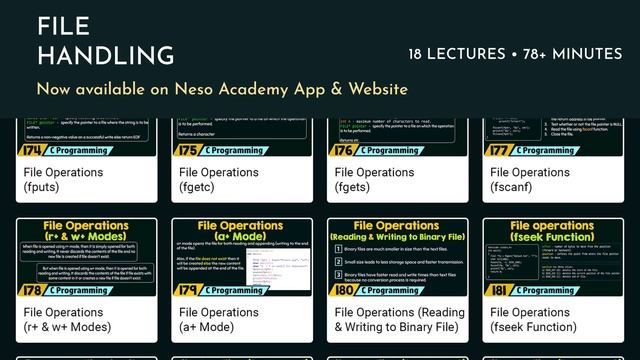 File Handling | Chapter-14 | C Programming | nesoacademy.org смотреть онлайн