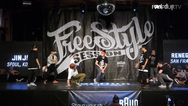 Bboy Finals: Jinjo (Korea) vs Renegades (USA) | Freestyle Session 2011 | Funk'd Up TV смотреть онлайн