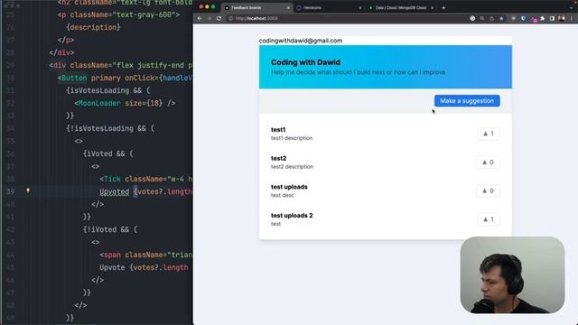 Build a Feedback Board with Next.js 13 (react.js, mongo, tailwind.css) смотреть онлайн