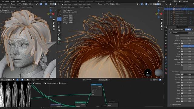 Hair Cards with Geometry Node смотреть онлайн