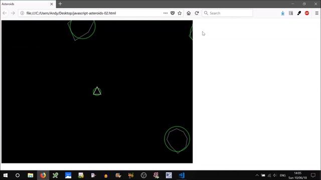 JS Asteroids Game Part 3 (Collision Detection and Explosions) смотреть онлайн