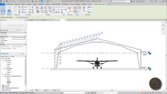 Airplane Hangar in Revit Tutorial смотреть онлайн