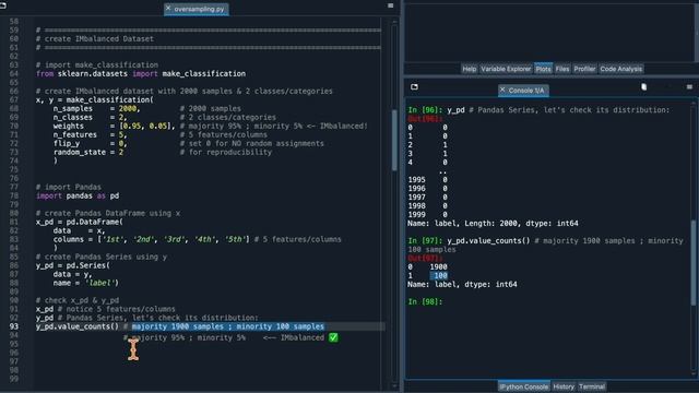 #Python | SMOTE, Synthetic Minority OverSampling Technique | #imbalanceddataset #pandas #seaborn смотреть онлайн