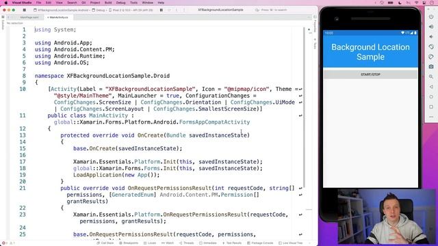 Track Users Location in the Background with Android and Xamarin.Forms смотреть онлайн