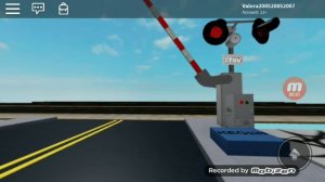 Roblox Russia railway crossing 10 железнодорожный переезд со шлагбаумом