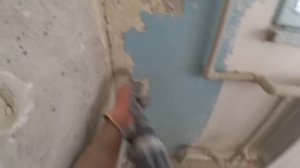 Очистка стен от краски, шпаклевки. Самый Быстрый Метод!  Перфоратор. Снимаем все до  бетонной плиты
