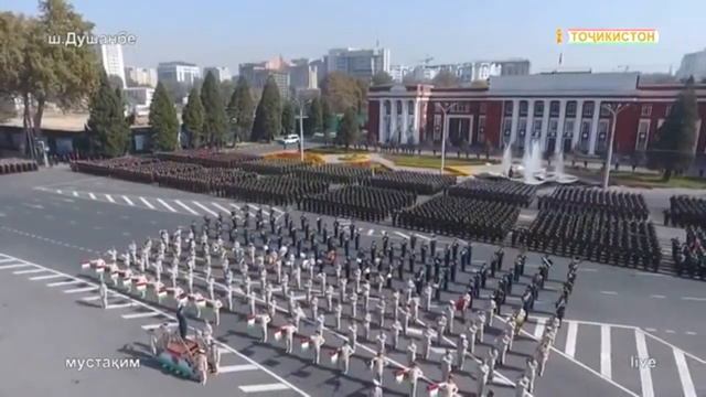 Гимн Республики Таджикистан (военный парад в 2020 году) смотреть онлайн