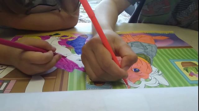 Раскраска Домашние питомцы три маркер челенндж 🤗🤭🐇🐩🐕❤️🐭🐶🐱 смотреть онлайн