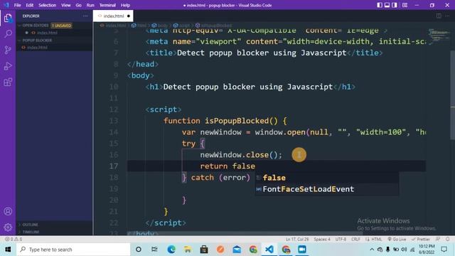 Detect popup blocker in JS смотреть онлайн