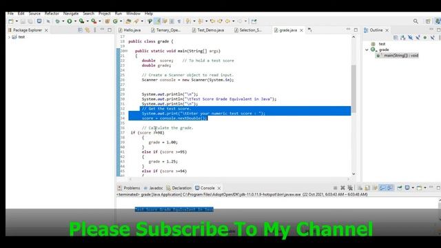 Test Score Grade Equivalent in Java смотреть онлайн