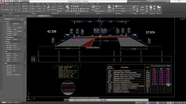 Calculation of Areas in AutoCAD for Different Cross Sections | Estimations | BOQ смотреть онлайн