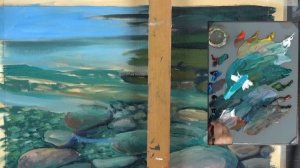 Прозрачная вода. Мастер-класс по пошаговому написанию картины маслом.