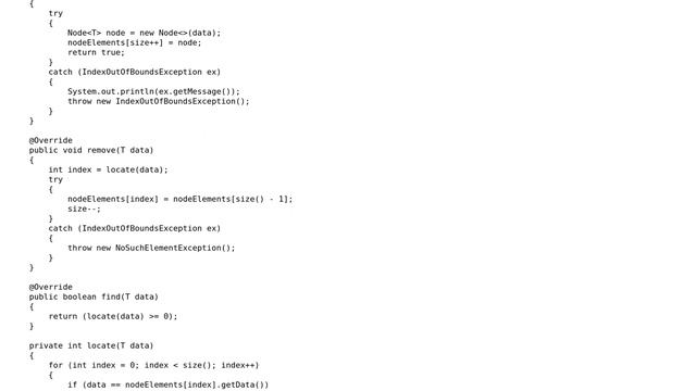 Code Review: Implementation of generic unordered list in java смотреть онлайн