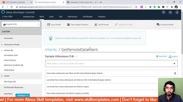 How to call a remote API from an Alexa Skill using Python - Dabble Lab 252 смотреть онлайн
