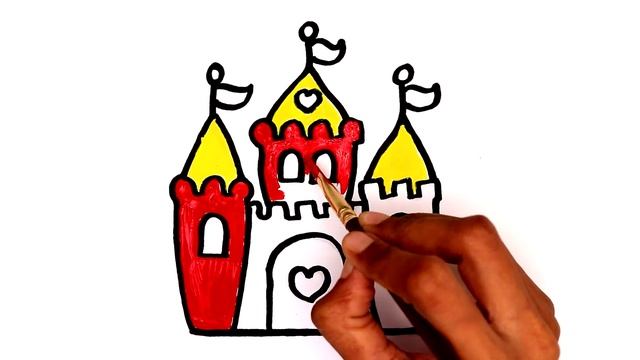 HOW TO DRAW A PALACE STEP BY STEP | HOW TO DRAW CASTLE FOR KIDS | EASY DRAWING OF PALACE AND CASTLE смотреть онлайн