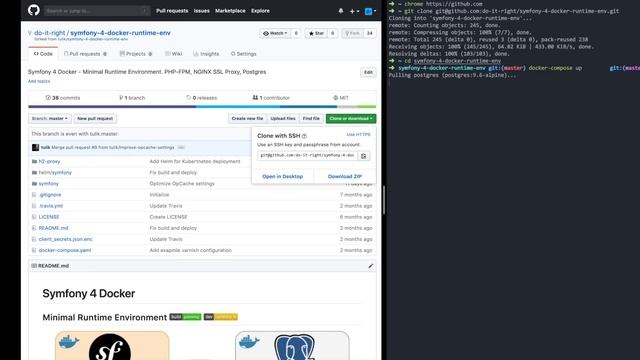 Symfony 4 - LEPP (optional LEMP) with PHP 7.2 with Docker смотреть онлайн