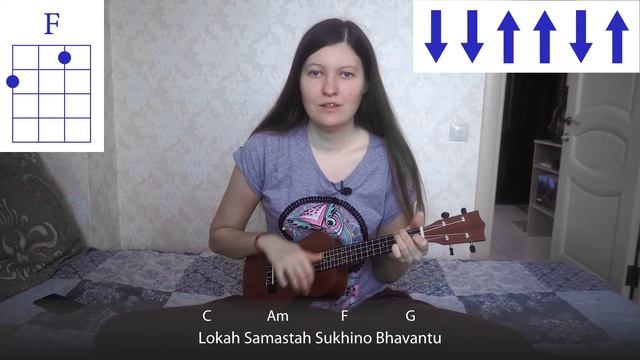 МАНТРА LOKAH SAMASTAH SUKHINO BHAVANTU НА УКУЛЕЛЕ | РАЗБОР смотреть онлайн