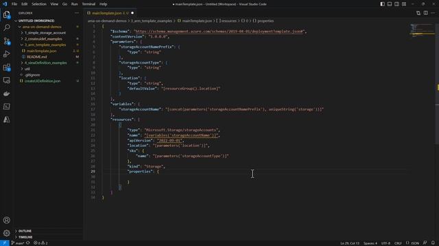 Working with mainTemplate.json смотреть онлайн