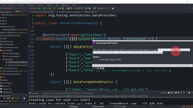 How to use same DataProvider for Multiple TestNG Methods | Use of Method and ITestContext in TestNG смотреть онлайн