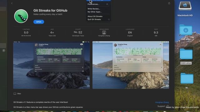 Git Streaks for GitHub Mac App Store Basic Overview смотреть онлайн