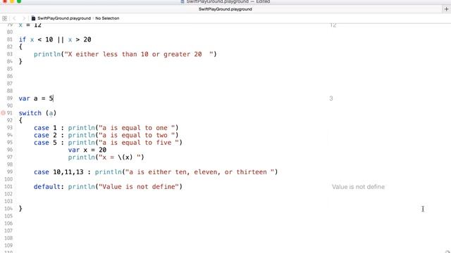 2 - Switf Basics,  Switch Statement