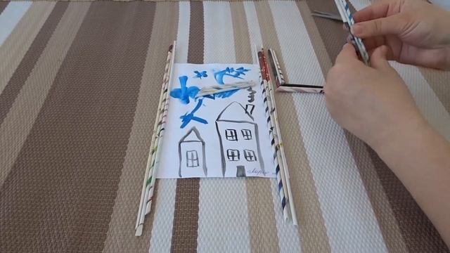 DIY: Picture or photo frame made from paper sticks / Рамка для рисунка своими руками смотреть онлайн