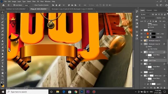 'நாய் சேகர் Returns' (NS Returns) Movie Title Making in | Photoshop 2021 Tutorial | Part-2 смотреть онлайн