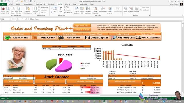 Excel VBA - Orders and Inventory Management - Excel 2013 Part 9 Userforms смотреть онлайн