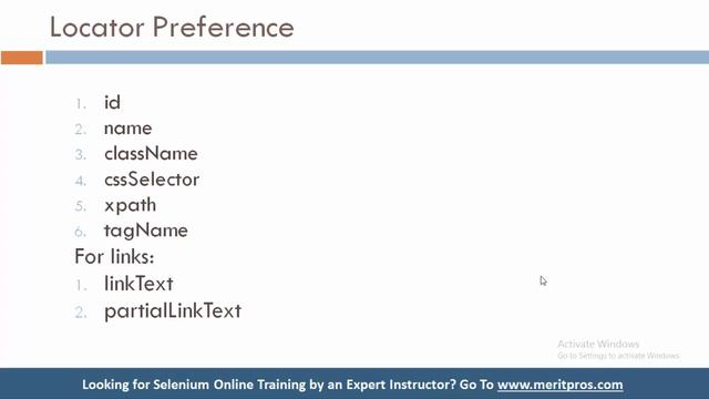 Locators In Selenium WebDriver | Order of Locators To Find a Web Element | MeritPros Q&A # 6 смотреть онлайн