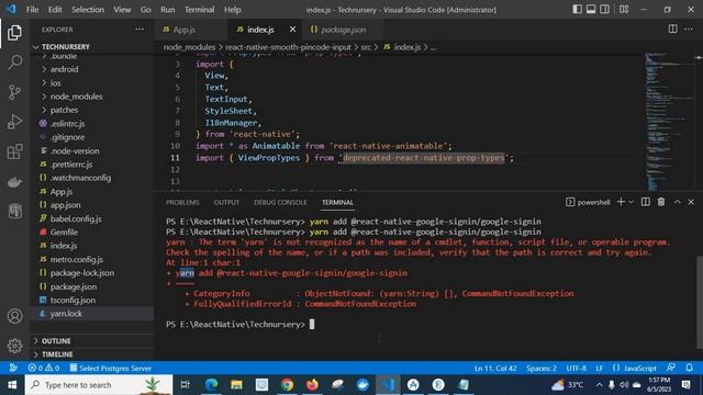 'Yarn' is not recognized as an internal or external command React Native error Solved with example смотреть онлайн
