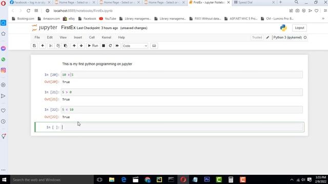Jupyter notebook Python Operators смотреть онлайн