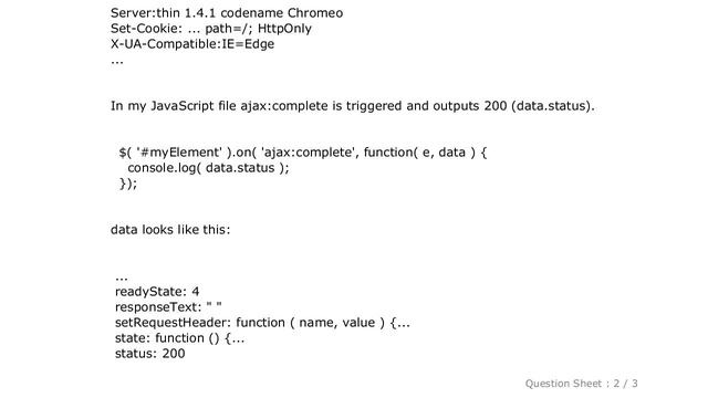 jQuery : Rails: "head :ok" interpreted as "ajax:error" смотреть онлайн