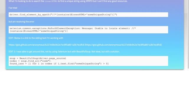 Selenium - XPATH - Searching for element by innerHTML смотреть онлайн