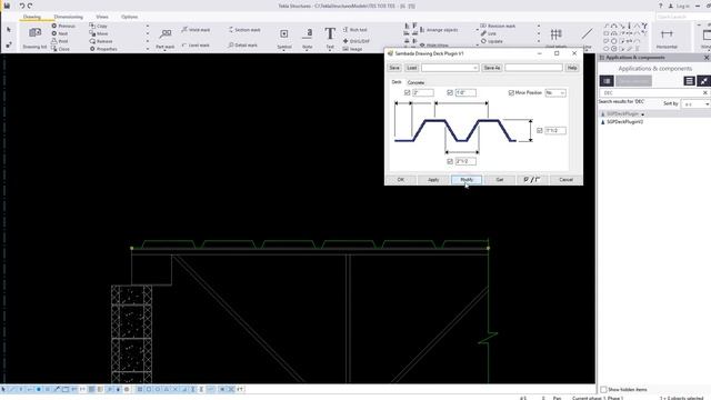 Tekla Structures Drawing Deck Plugin смотреть онлайн