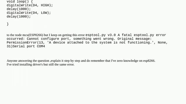 PermissionError(13, 'A device attached to the system is not functioning.', None, 31)Serial port COM смотреть онлайн