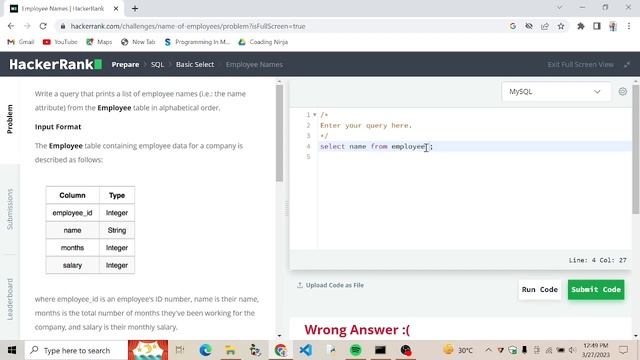 #19 Employee Names || HackerRank SQL solution || Hacker Rank Solutions смотреть онлайн